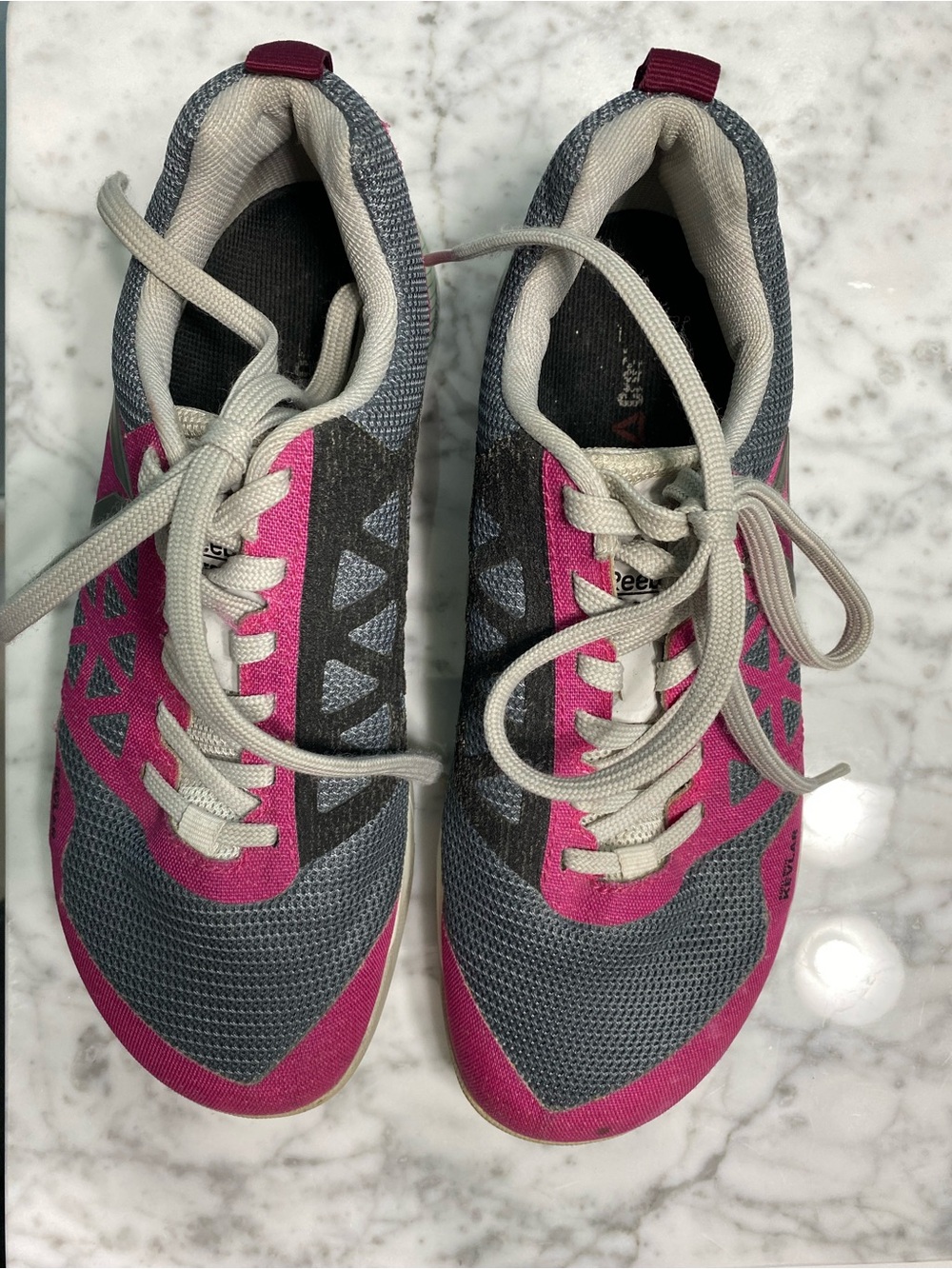 Reebok Grey and Pink Nano 7.5